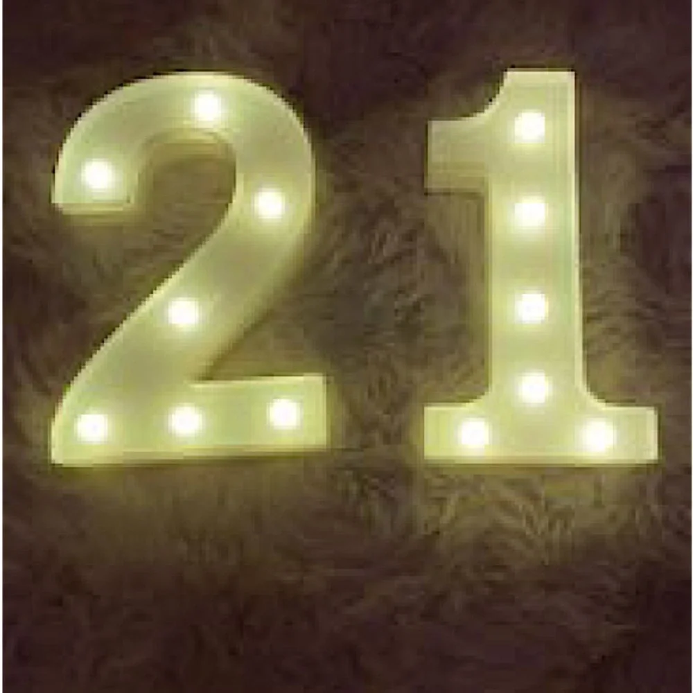 “21” stand up lights (for 21st birthday)
